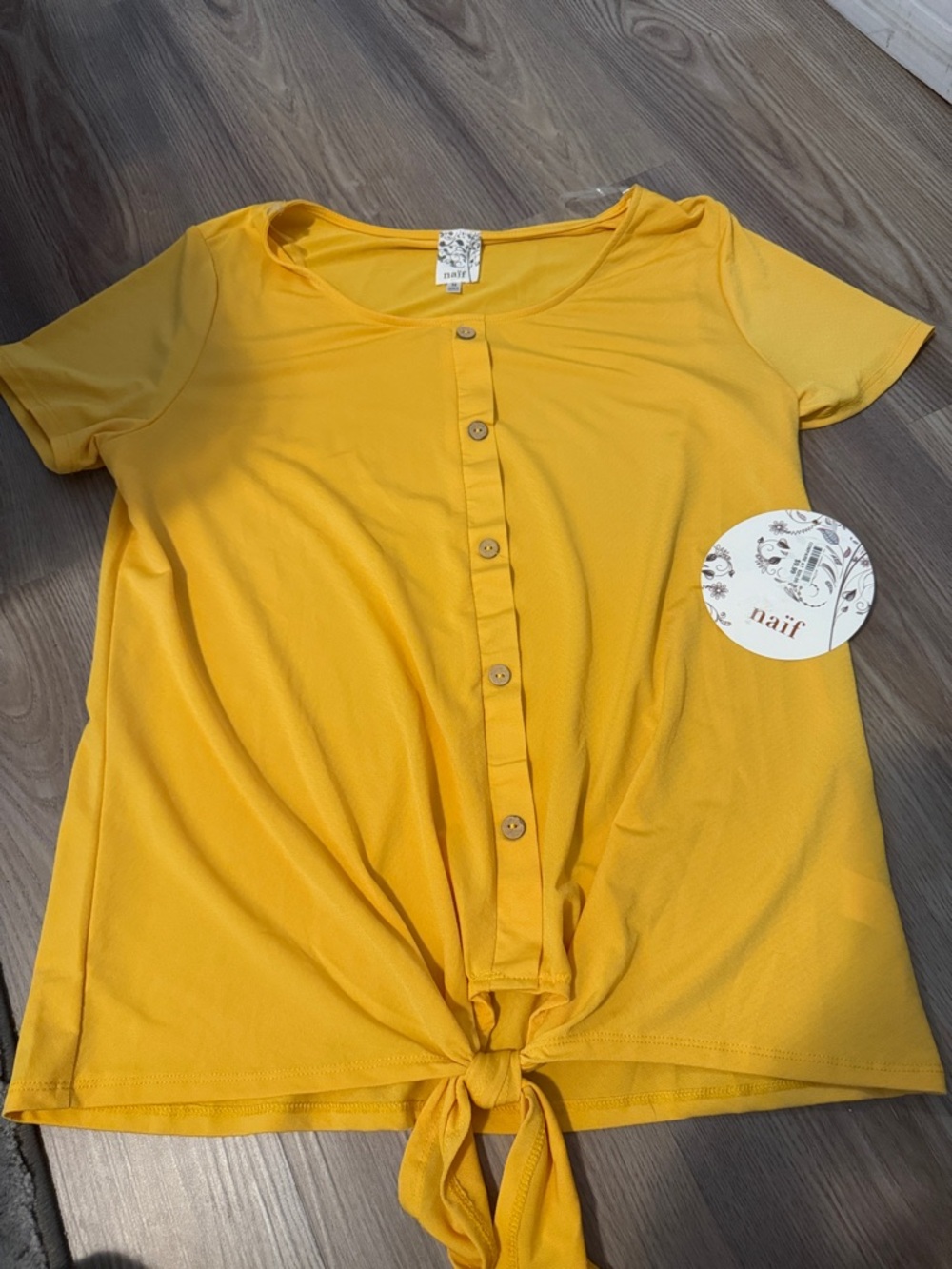 Yellow Short Sleeve Top